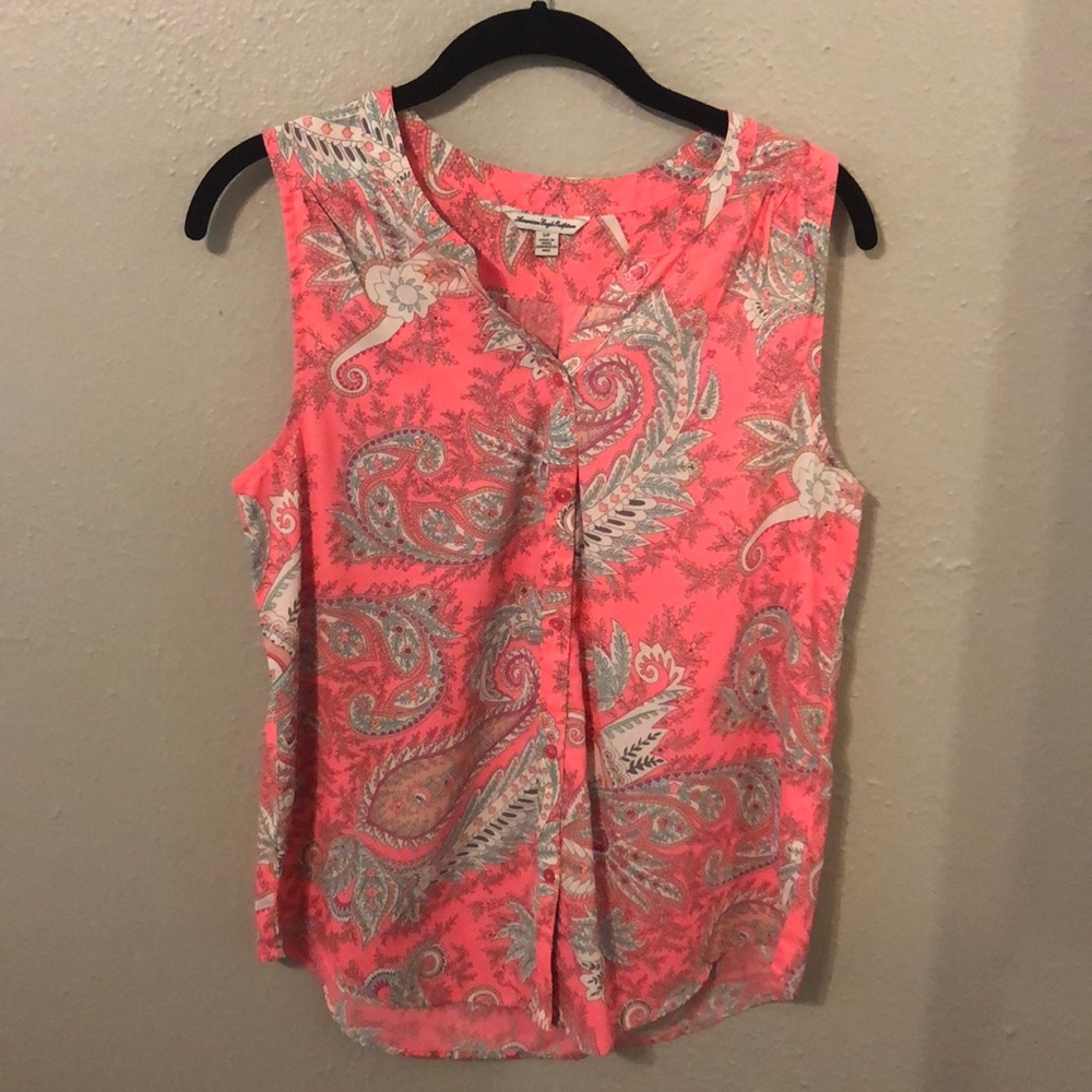 Bright pink tank top